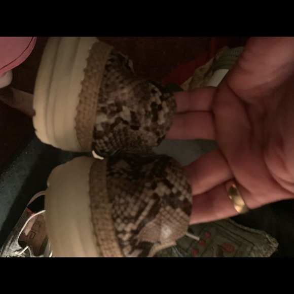 LADIES HEY DUDE BEIGE SNAKESKIN SZ9 - Picture 9 of 10